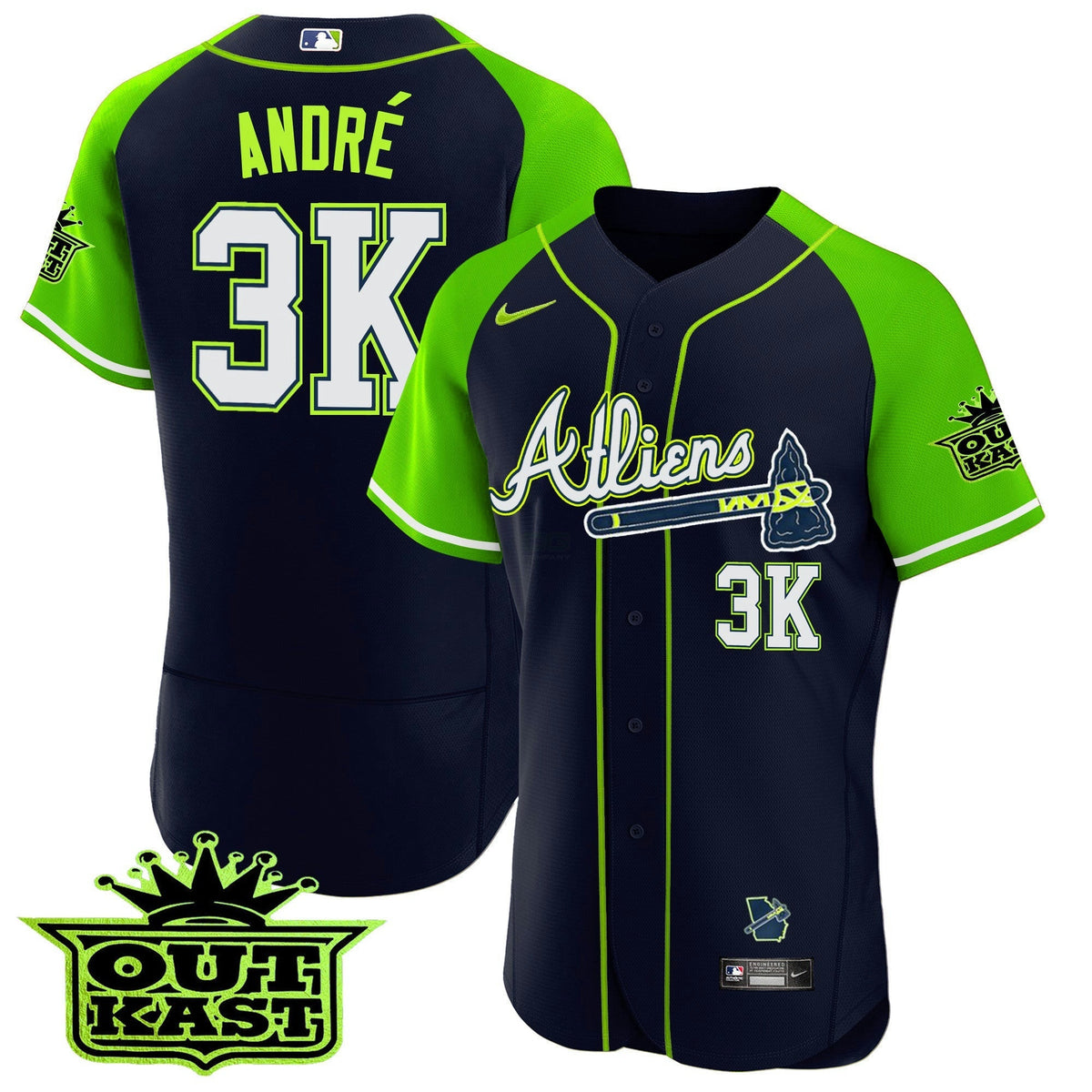 MLB Men’s Atlanta Atliens Alternate Flex Base Jersey