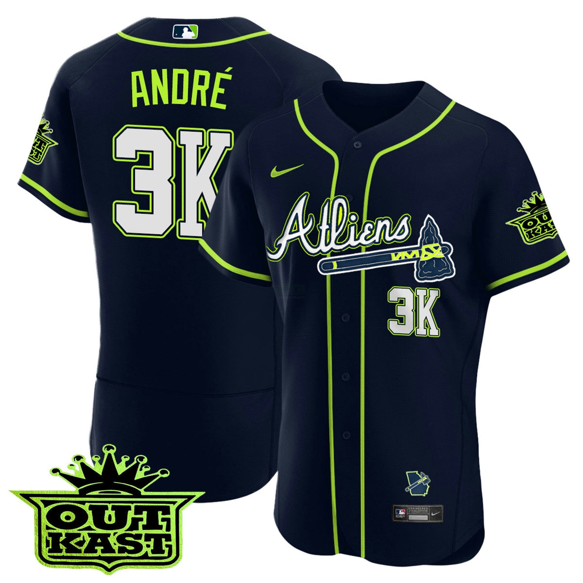 MLB Men’s Atlanta Atliens Flex Base Jersey
