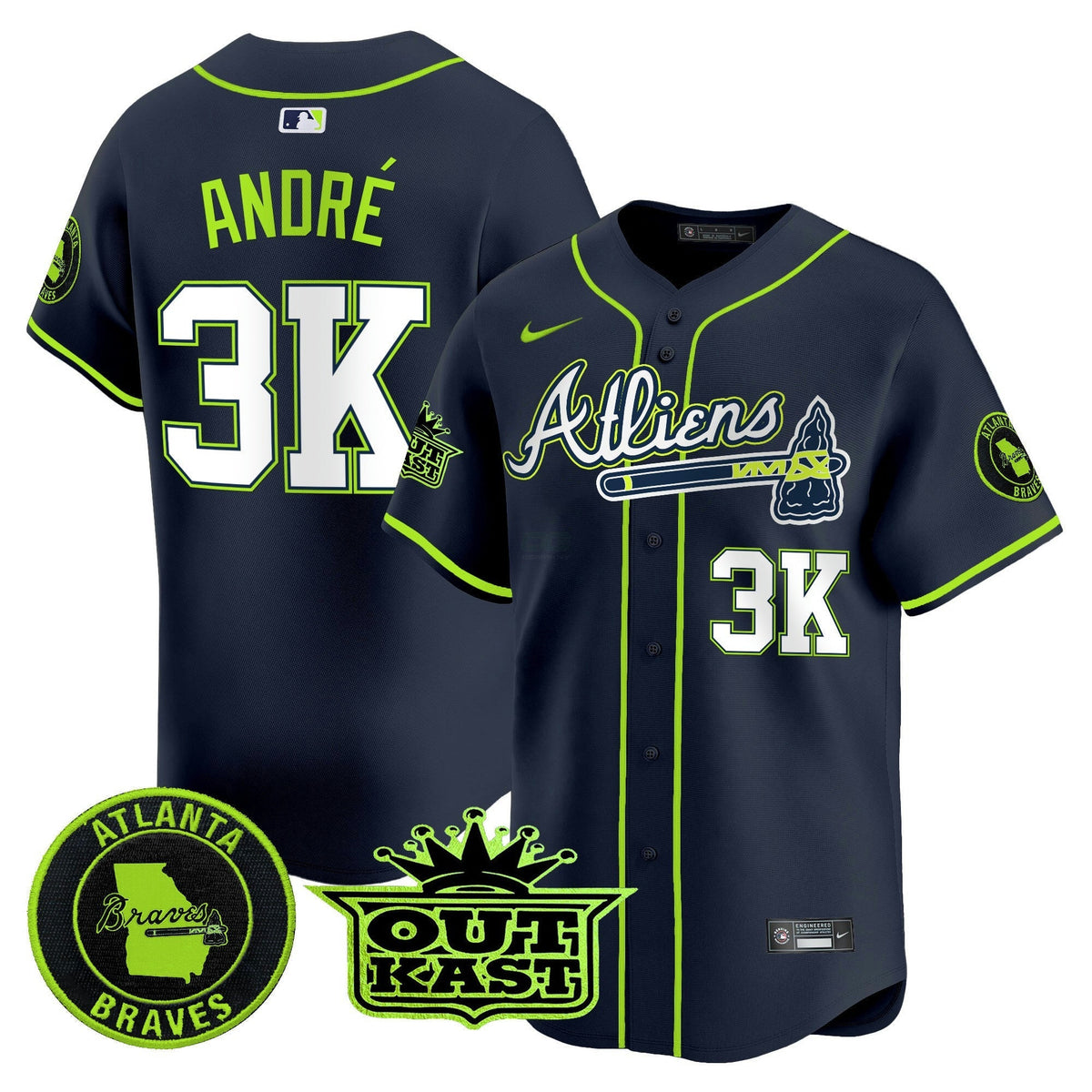 MLB Men’s Atlanta Atliens Vapor Premier Limited Jersey