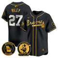MLB Men’s Atlanta Hank Aaron 715th Home Run Patch Vapor Premier Limited Jersey