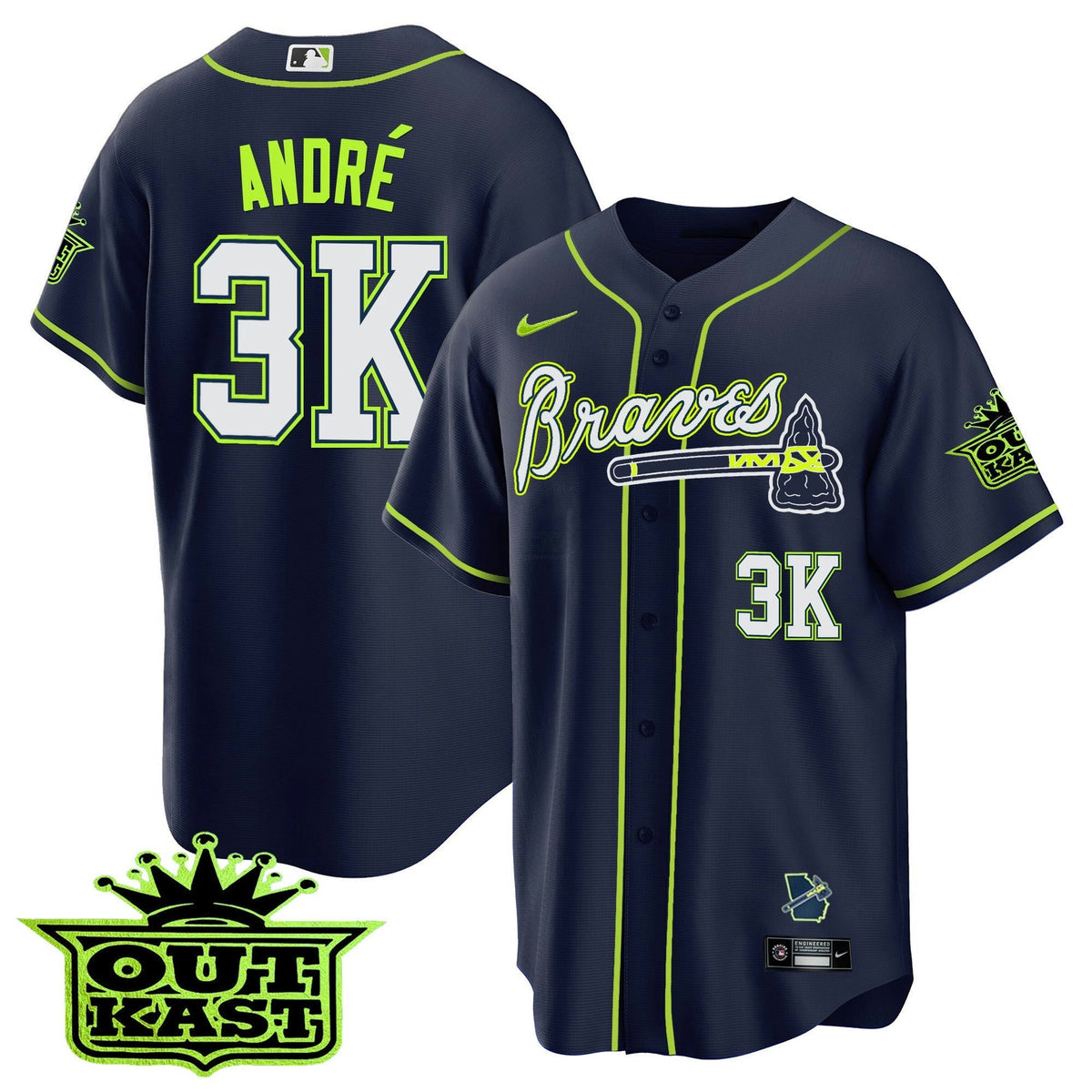 MLB Men’s Atlanta Outkast Cool Base Jersey V2