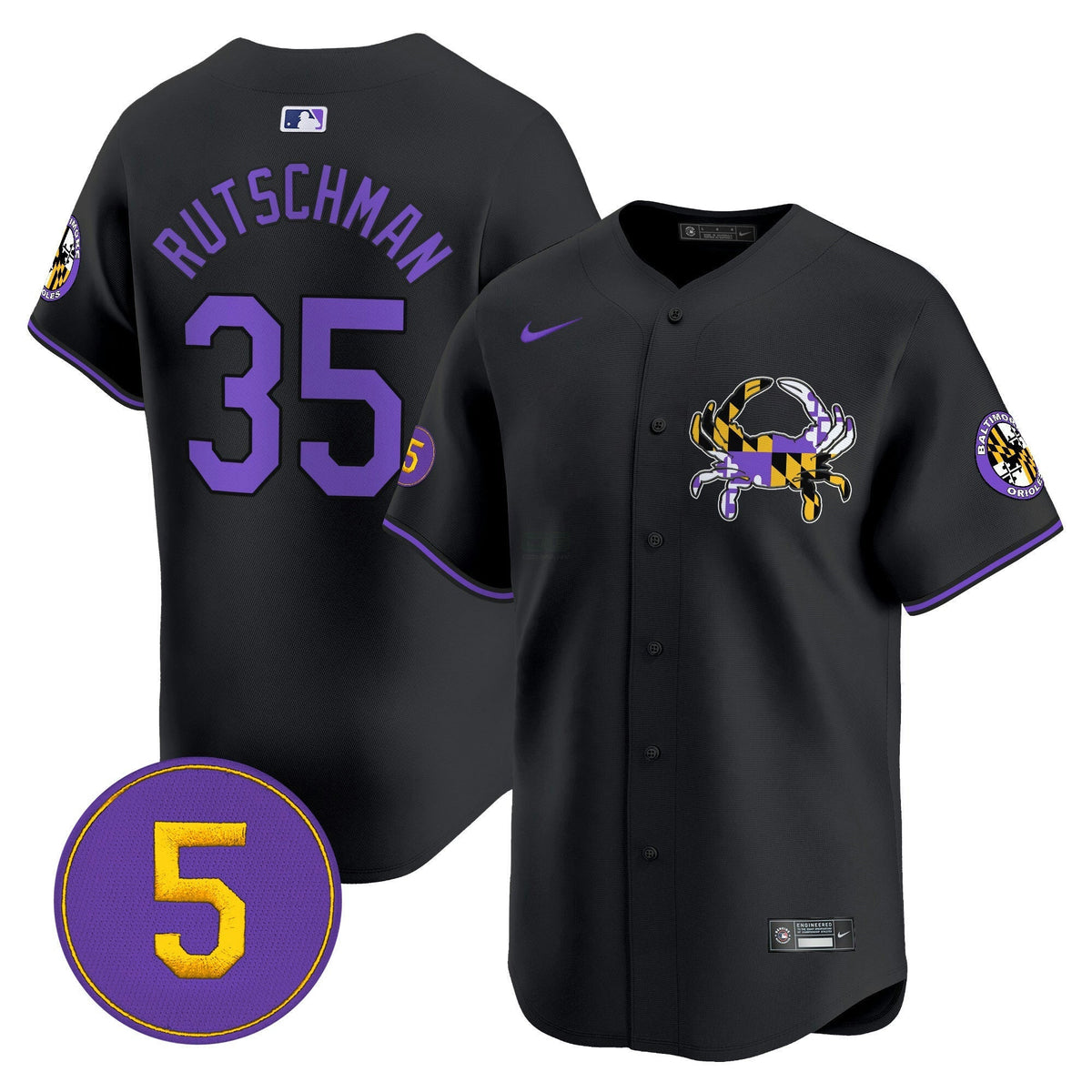 MLB Men’s Baltimore Purple Vapor Premier Limited Jersey