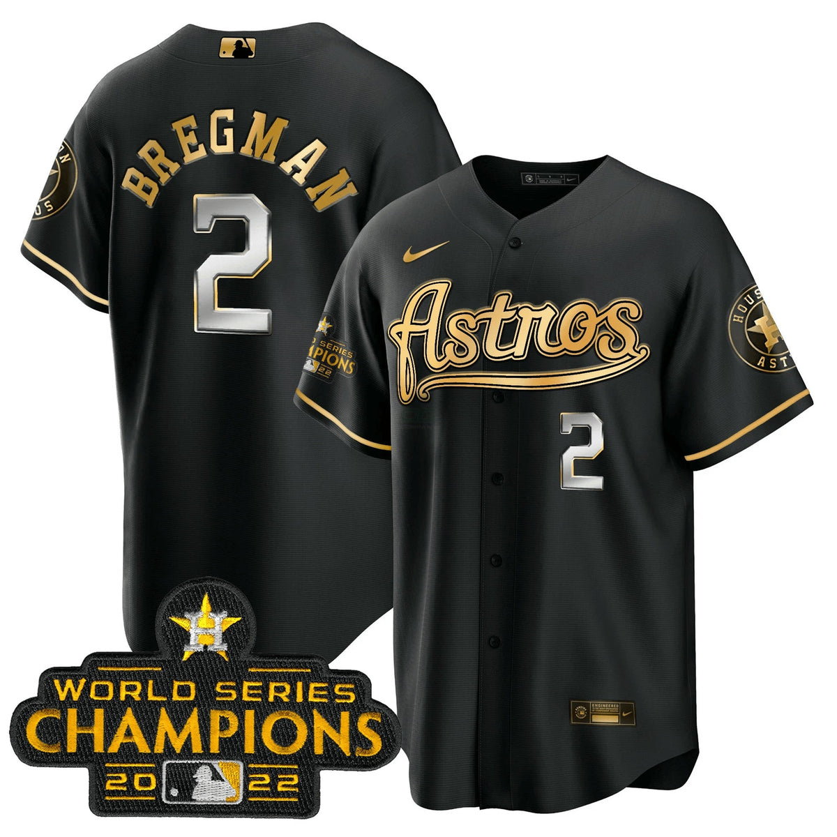 MLB Men’s Champions & Throwback Patch Gold Jersey V2