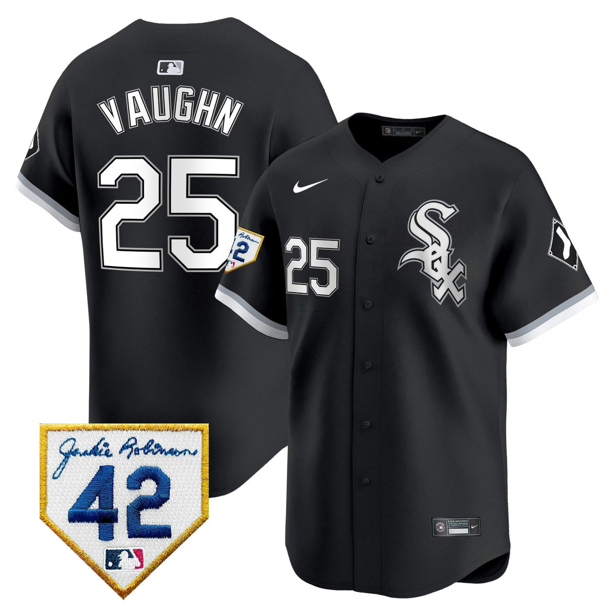 MLB Chicago White Sox Men’s Chicago 2024 Jackie Robinson Patch Vapor Premier Limited Jersey