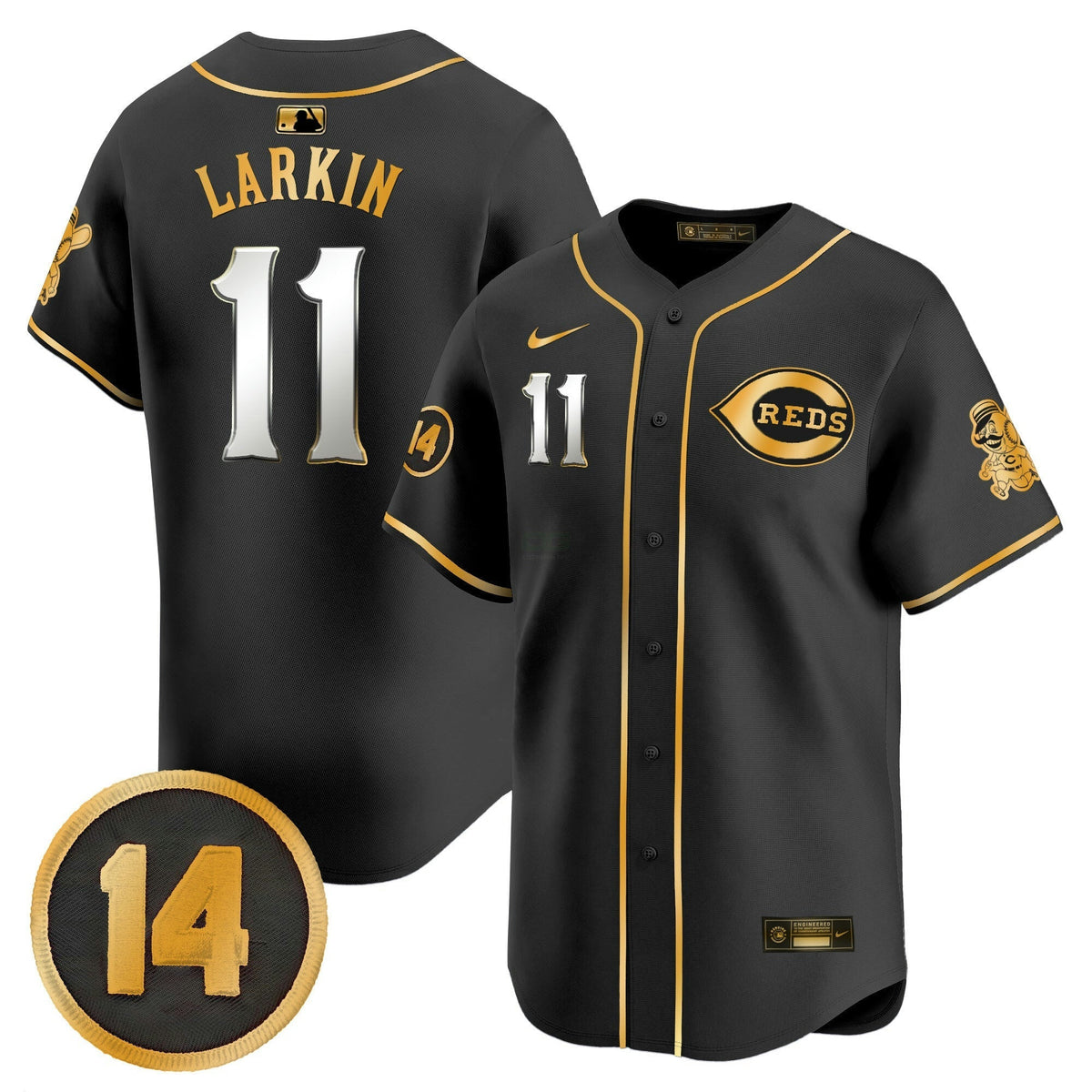 MLB Men’s Cincinnati Pete Rose Patch Vapor Premier Limited Jersey