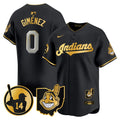 MLB Men’s Cleveland Indians Larry Doby Patch Vapor Premier Limited Jersey