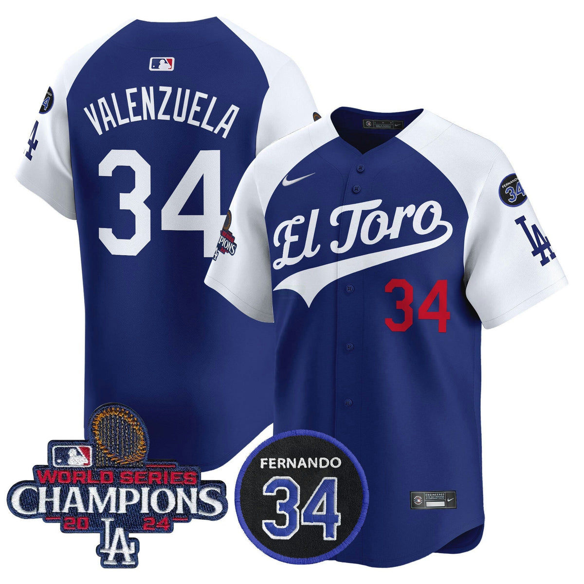 MLB Men’s El Toro 2024 World Series Champions Patch Vapor Premier Limited Jersey