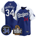 MLB Men’s Fernando Valenzuela & 2024 World Series Patch Vapor Premier Limited Jersey V2