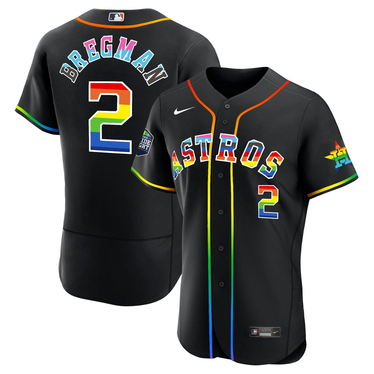 MLB Men’s Houston 2023 Flex Base Pride Jersey – Stitched