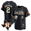 MLB Men’s Houston Cactus Jack Patch Vapor Premier Limited Jersey V8 – Stitched