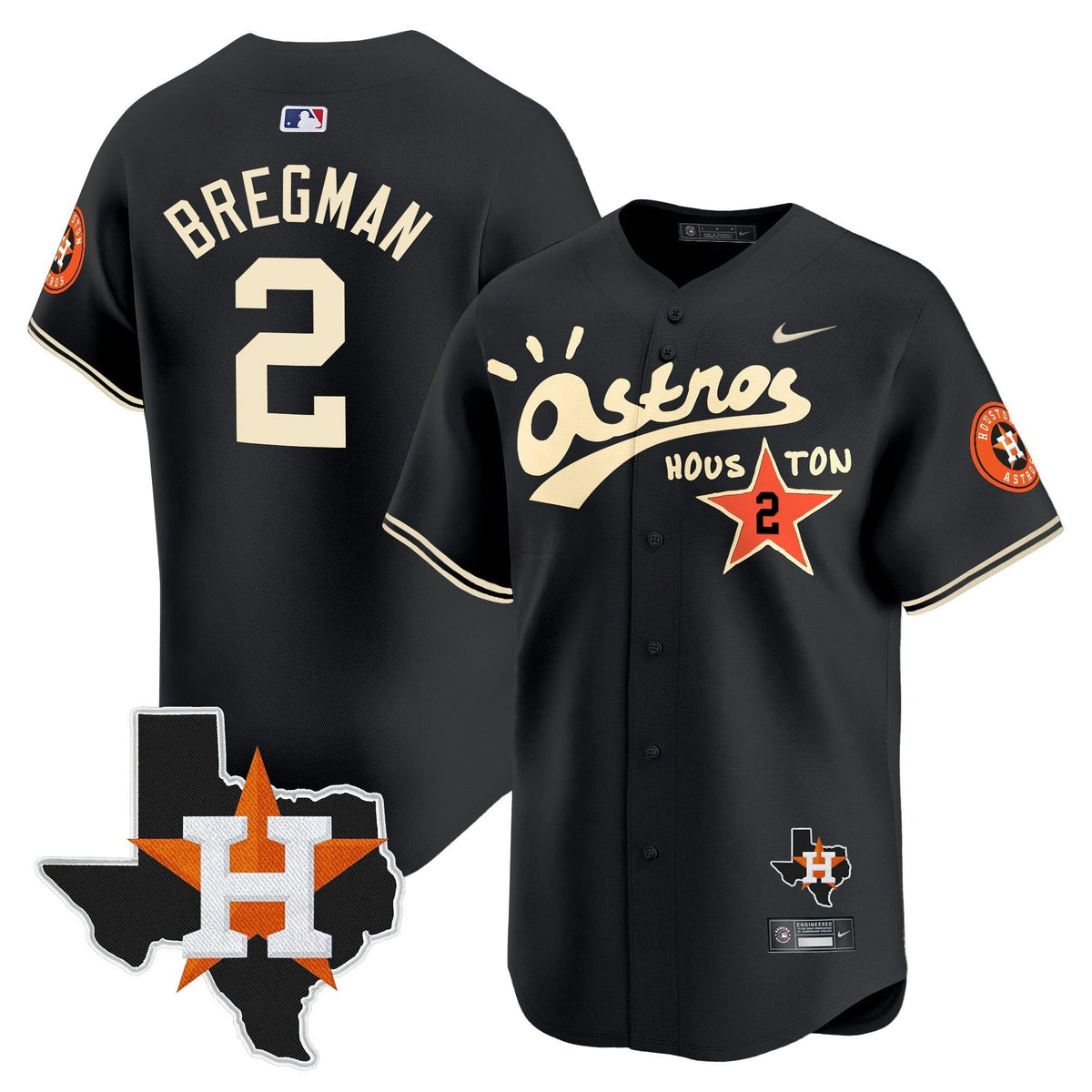 MLB Men’s Houston Cactus Jack Style Vapor Premier Limited Jersey – Stitched