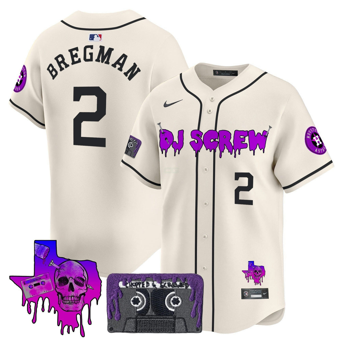 MLB Men’s Houston DJ Screw Patch Vapor Premier Limited Jersey V2