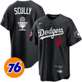 MLB Men’s Los Angeles Vin Scully 76 Patch Jersey