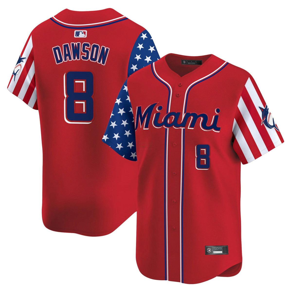 MLB Men’s Miami 2025 Independence Day Vapor Premier Limited Jersey