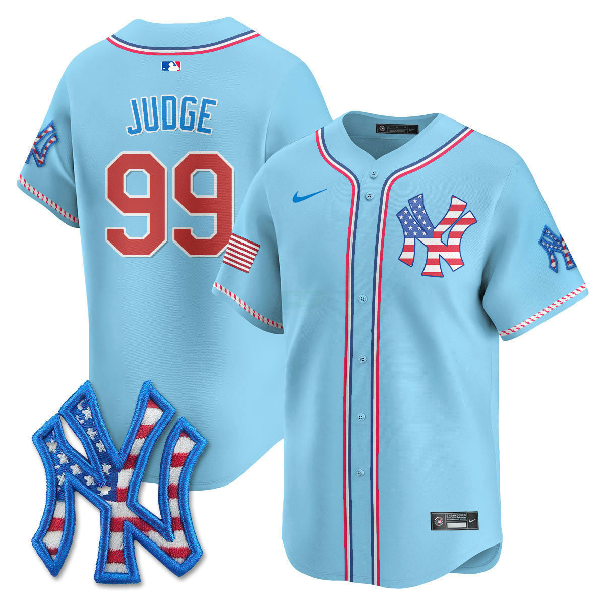 MLB New York Yankees Men’s New York 2025 Fourth of July Vapor Premier Limited Jersey