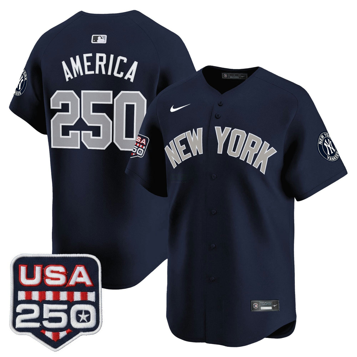 MLB Men’s New York 250America Patch Vapor Premier Limited Jersey