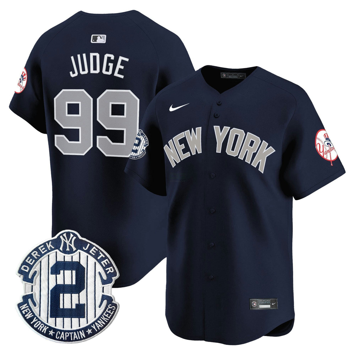 MLB Men’s New York Throwback Vapor Premier Limited Jersey – Derek Jeter Patch
