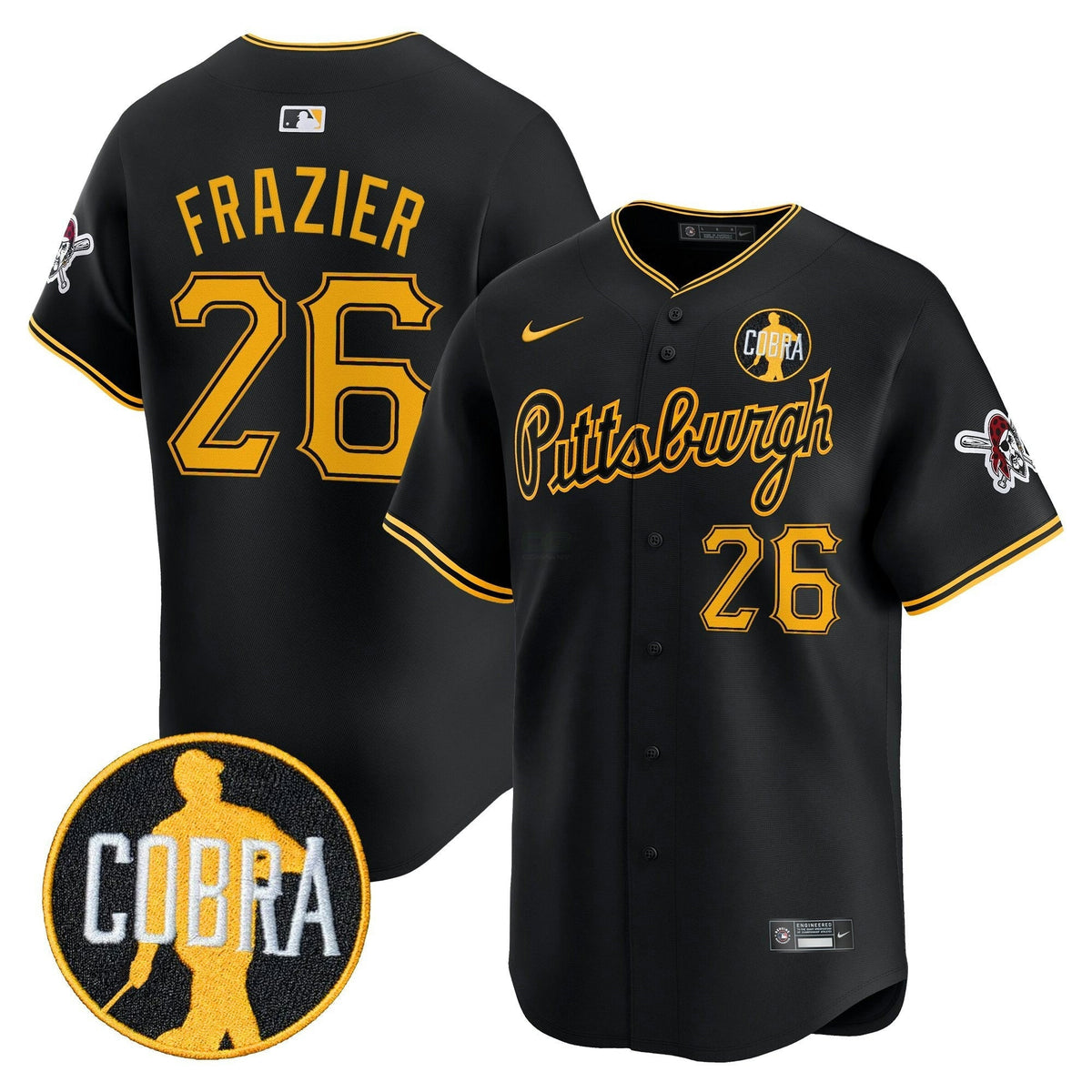 MLB Men’s Pittsburgh ‘Dave Parker Cobra Patch’ Vapor Premier Limited Jersey