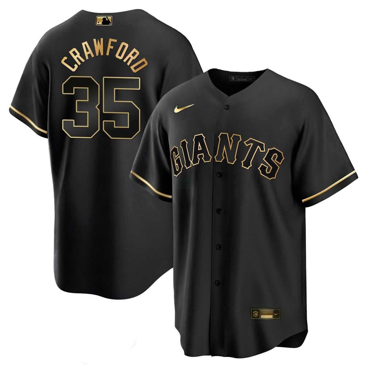 MLB Men’s San Francisco Black Limited & Gold Jersey