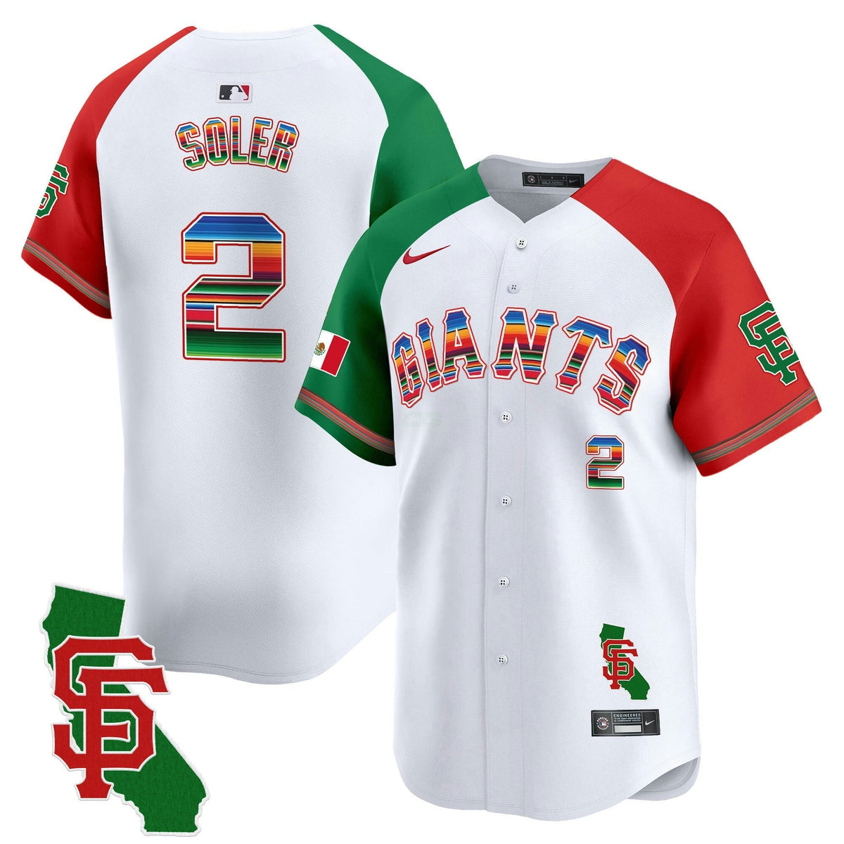 MLB Men’s San Francisco Mexico California Patch Vapor Premier Limited Jersey