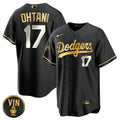 MLB Men’s Shohei Ohtani Black Limited Vin Scully Patch Jersey