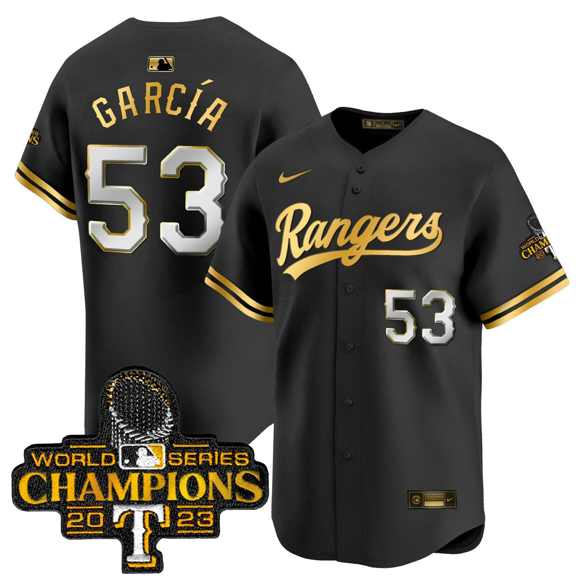 MLB Men’s Texas 2023 World Series Champions Gold Trim Vapor Premier Limited Jersey