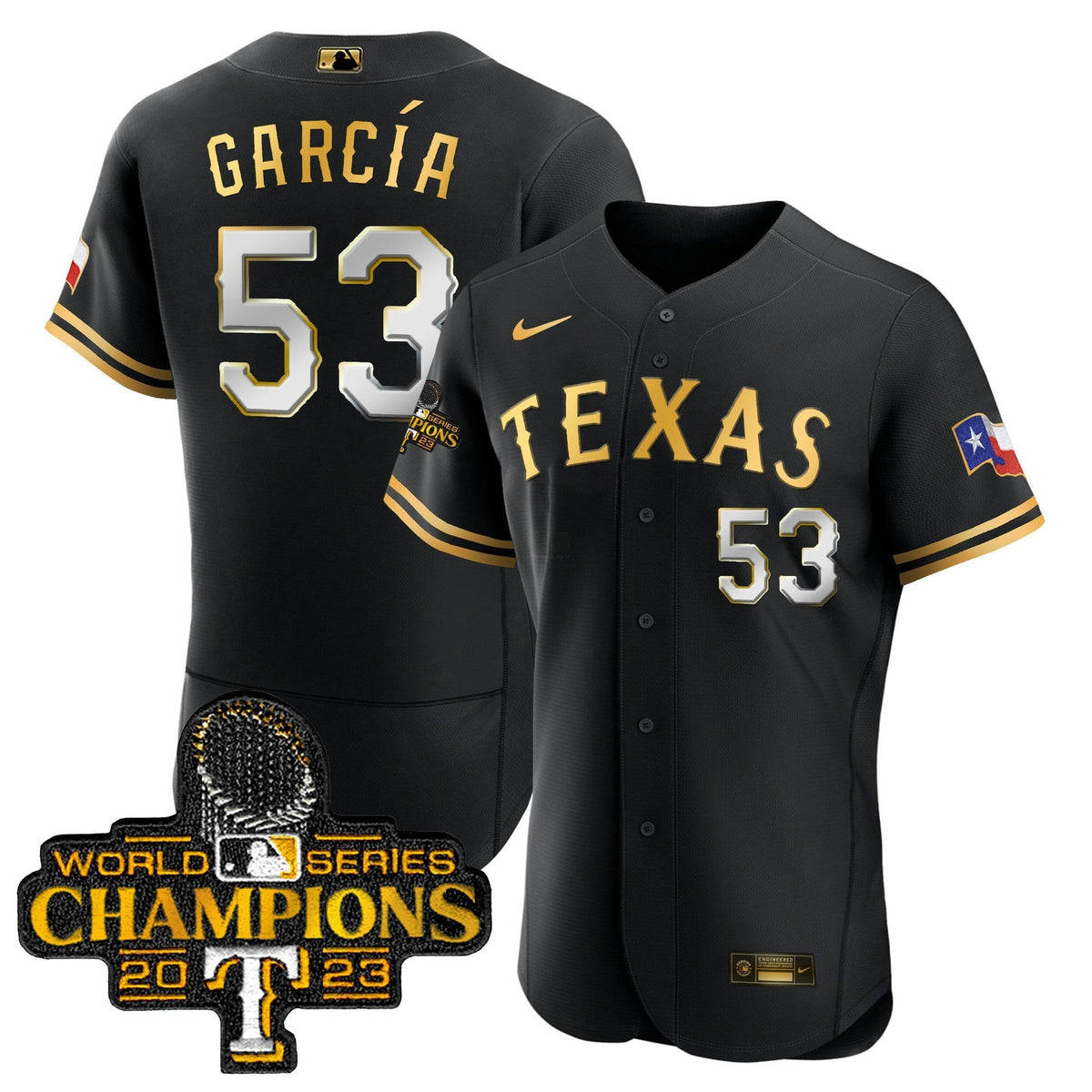 MLB Men’s Texas 2023 World Series Champions Flex Base Jersey