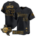 MLB Men’s Texas ‘Gothic Frontier Edition’ Gold Vapor Premier Limited Jersey