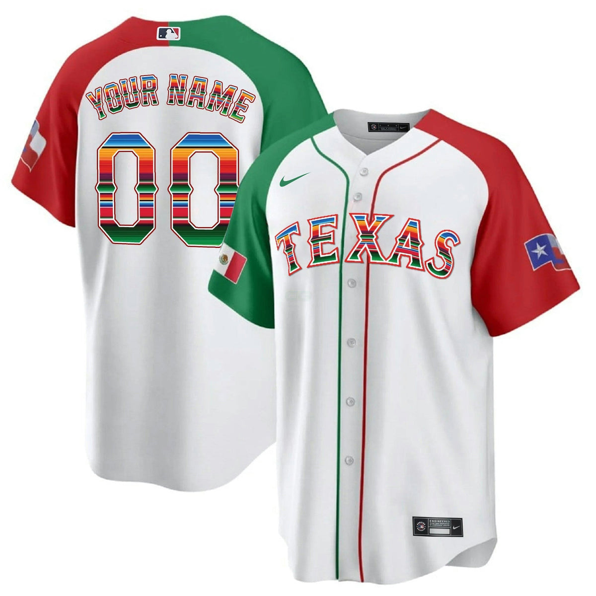 MLB Men’s Texas Mexican Heritage Night Cool Base Jersey