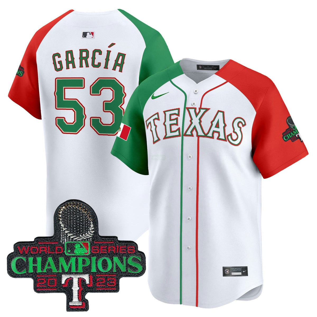 MLB Men’s Texas Mexico Champions Patch Vapor Premier Limited Jersey