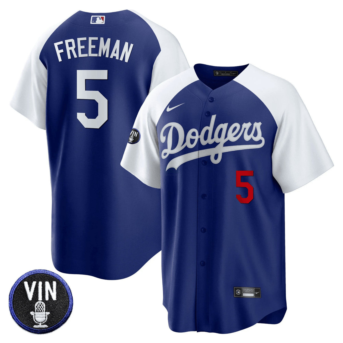 MLB Men’s Vin Scully Patch Cool Base Jersey