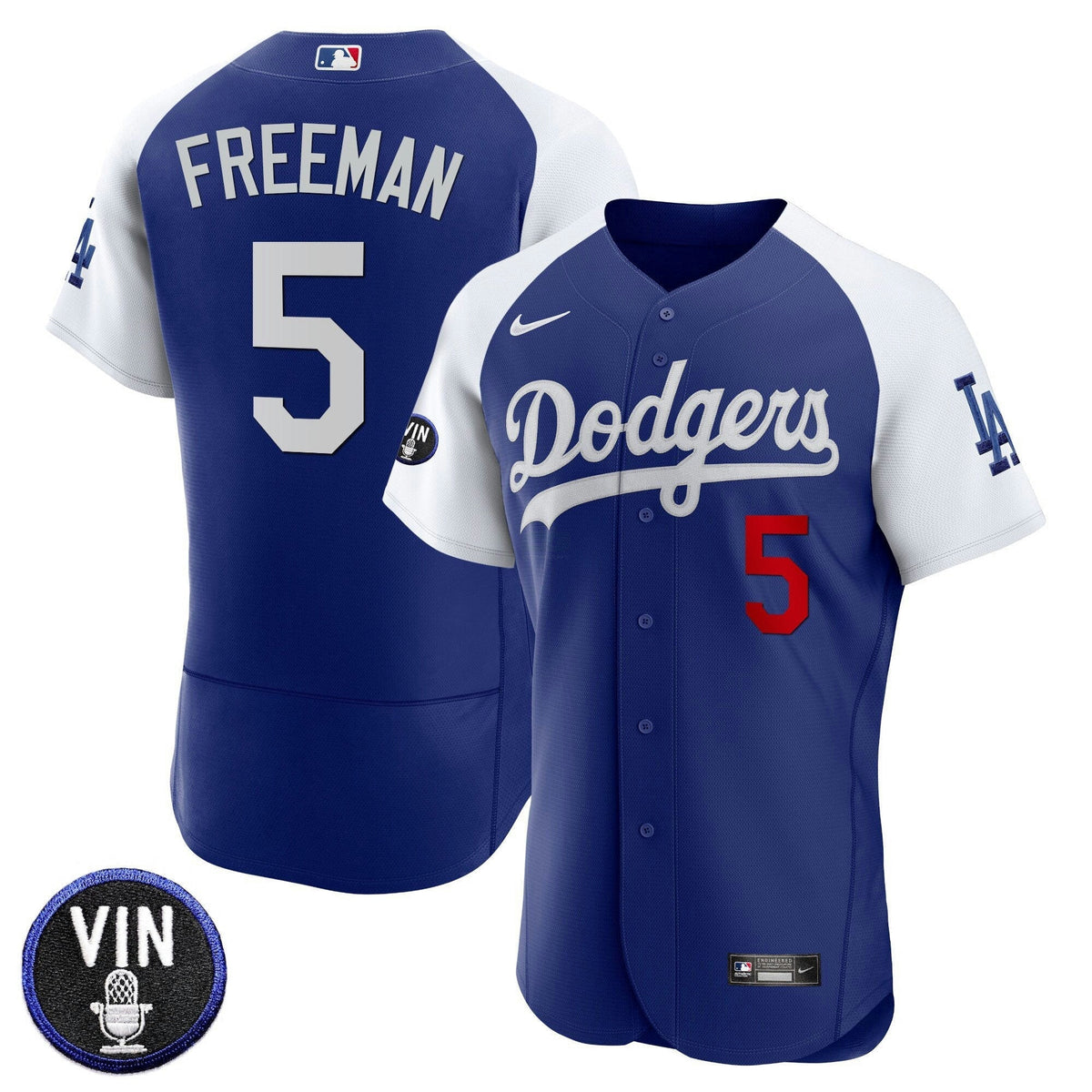 MLB Men’s Vin Scully Patch Flex Base Jersey