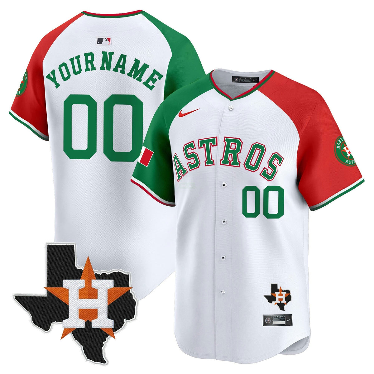 MLB Mexico Texas Patch Vapor Premier Limited Jersey V4