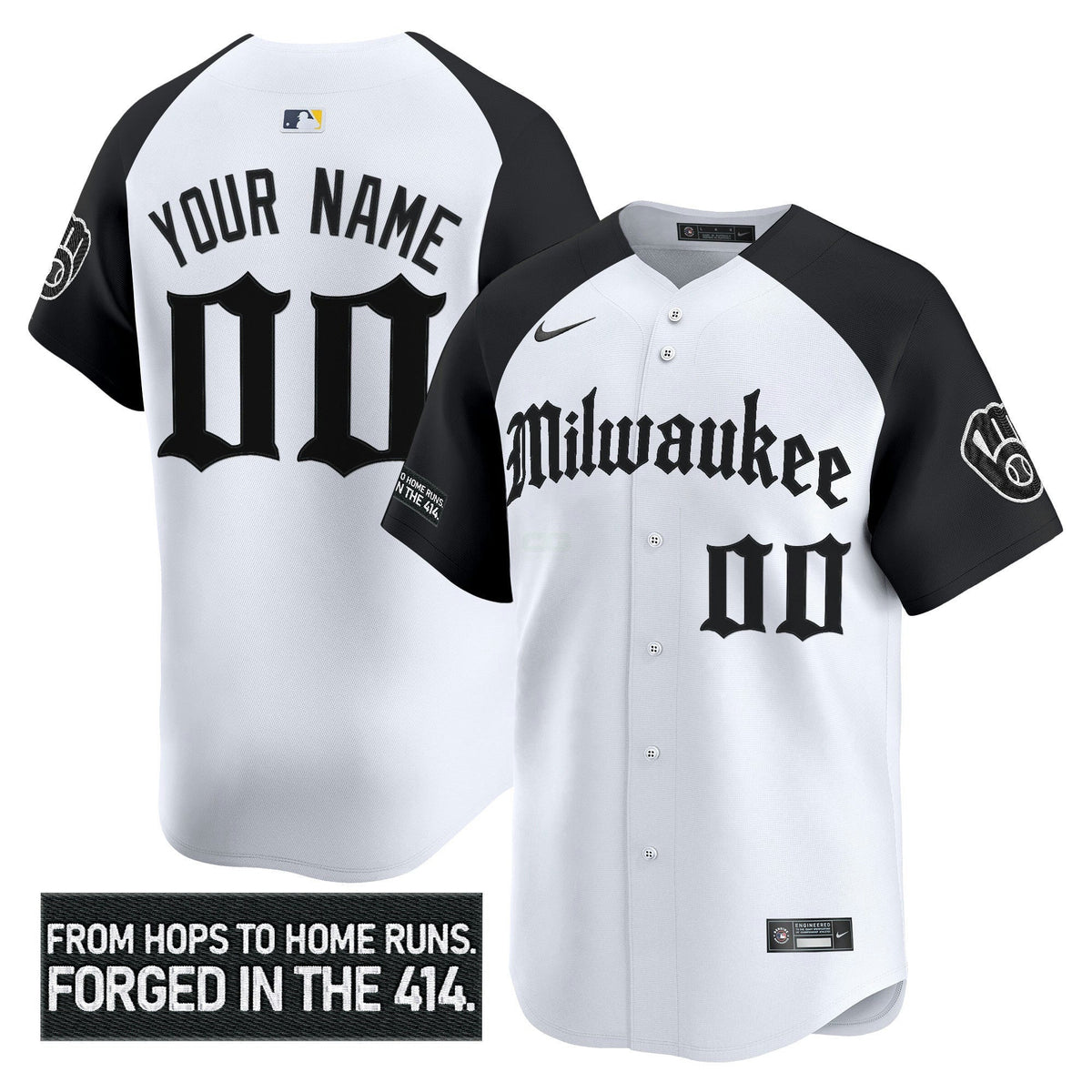 MLB Milwaukee ‘Gothic 414 Shadows Edition’ Vapor Premier Limited Jersey