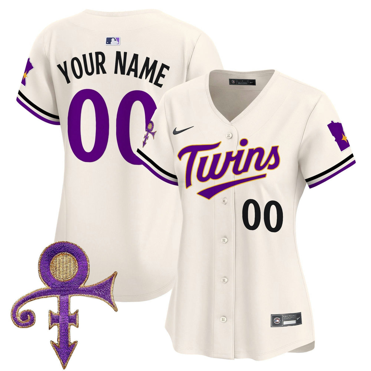 MLB Minnesota Prince Patch Vapor Premier Limited Jersey V3