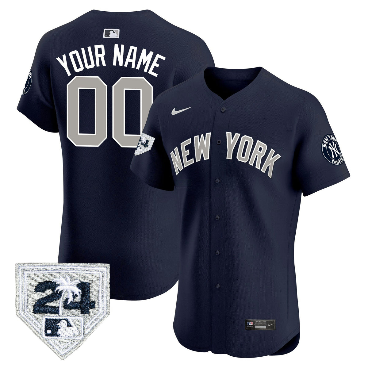 MLB New York 2024 Spring Training Patch Vapor Premier Elite Jersey V2