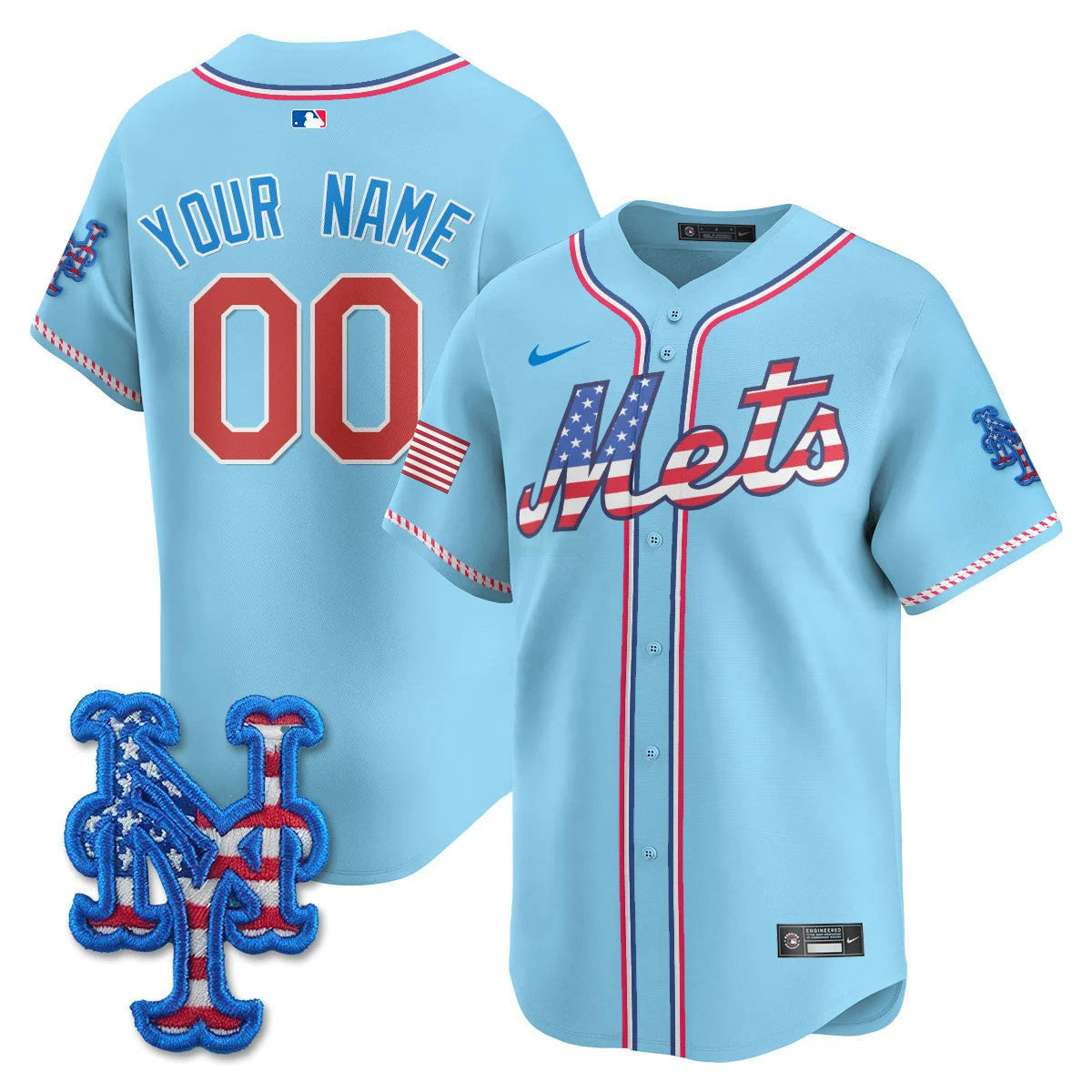 MLB New York Mets New York 2025 Fourth of July Vapor Premier Limited Jersey