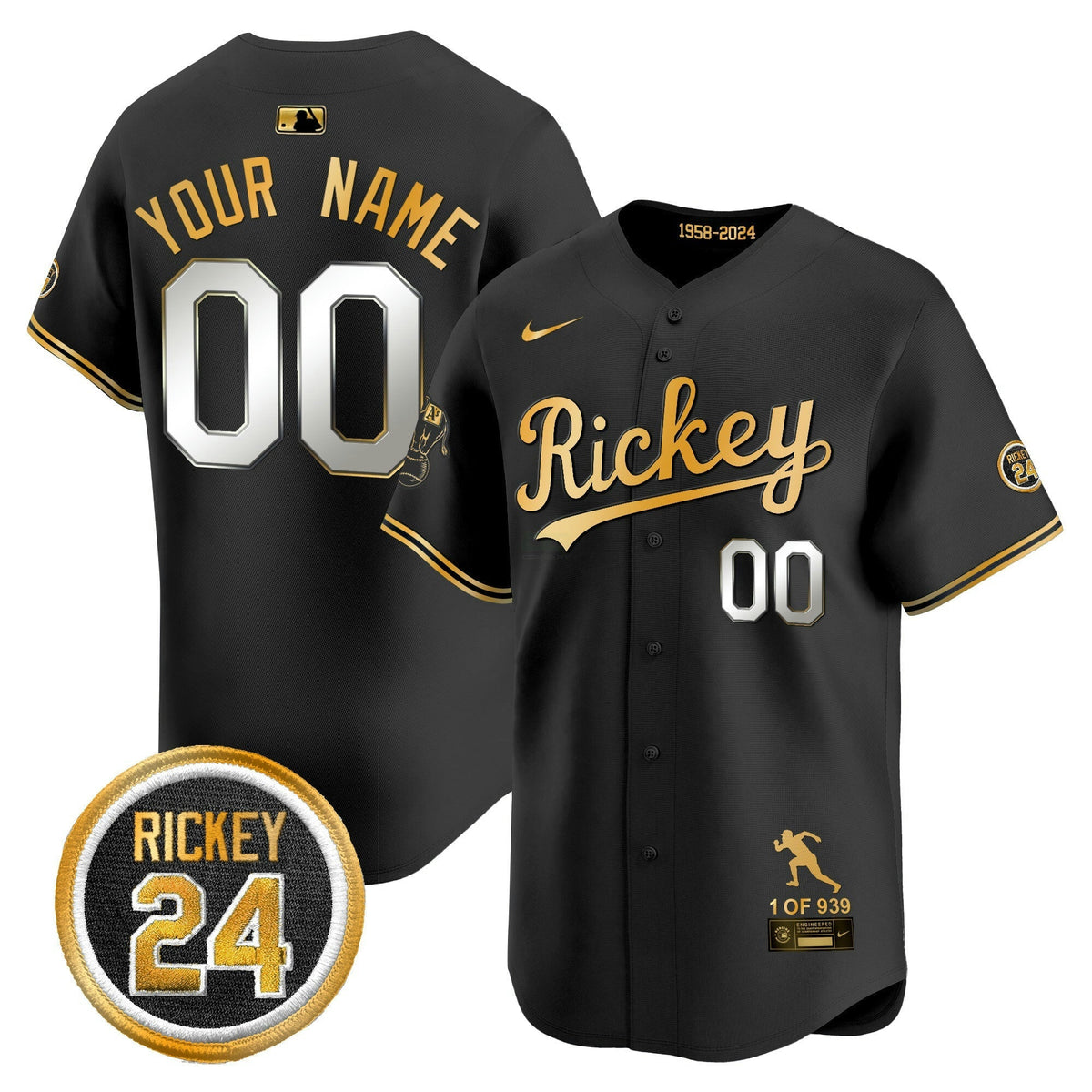 MLB Oakland Rickey Tribute style Vapor Premier Limited Jersey