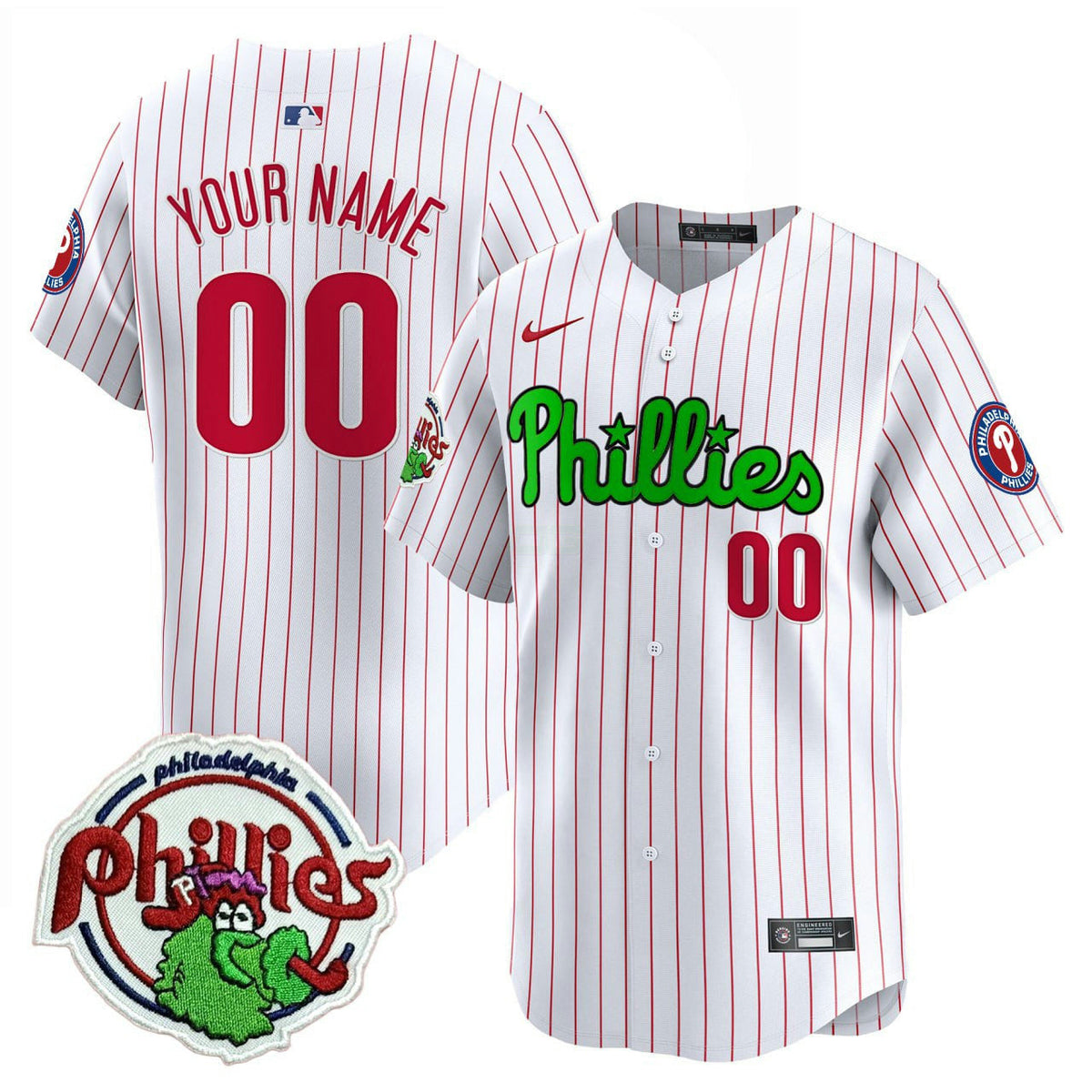 MLB Phanatic Patch White Pinstripe Vapor Special Jersey
