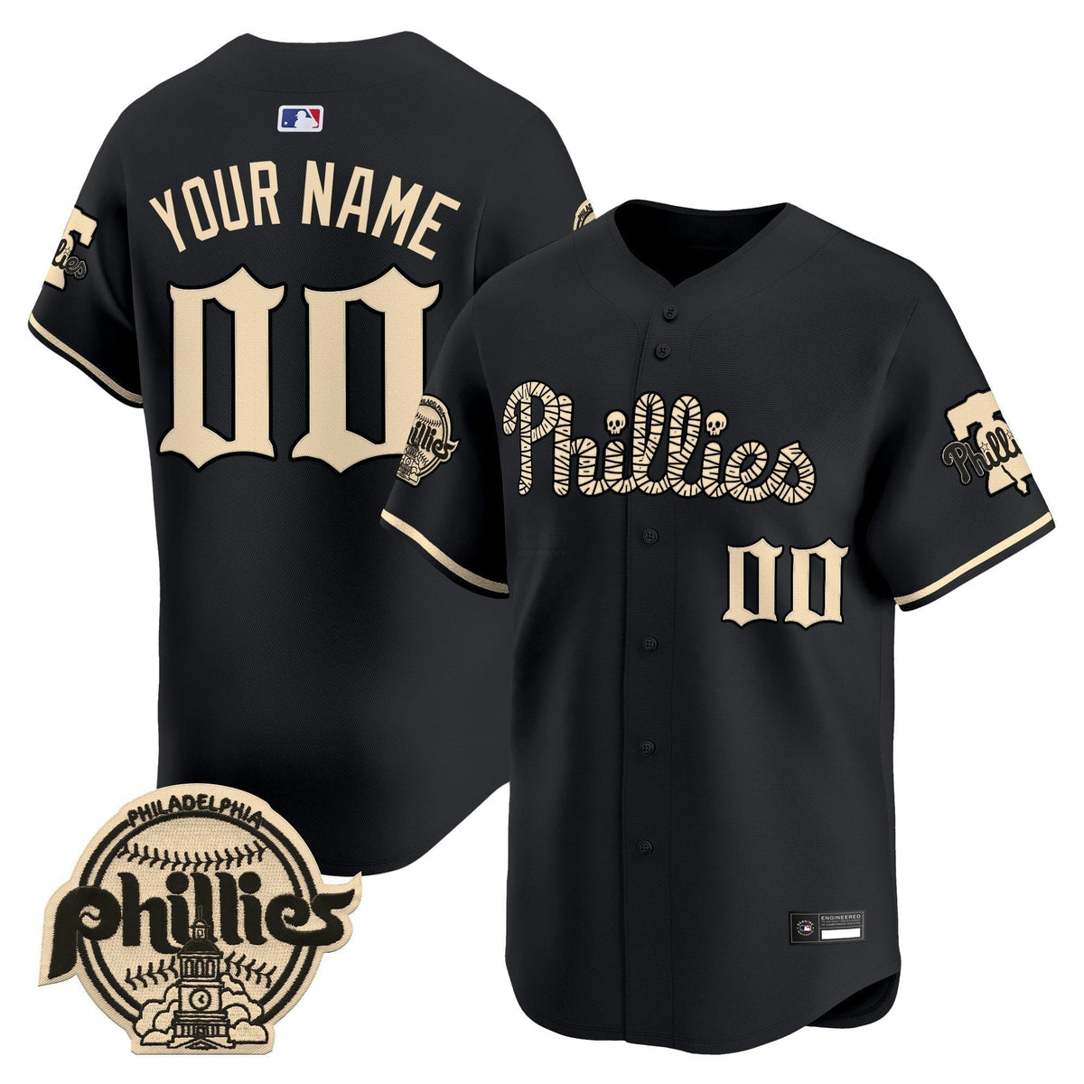MLB Philadelphia ‘Halloween Mummy Edition’ Premier Limited Jersey – Stitched - Custom