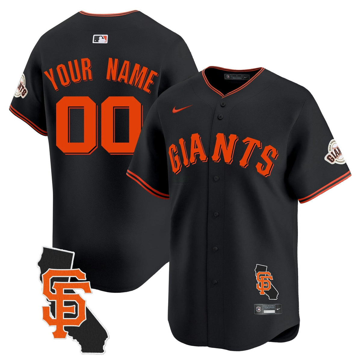 MLB San Francisco California Patch Vapor Premier Limited Jersey