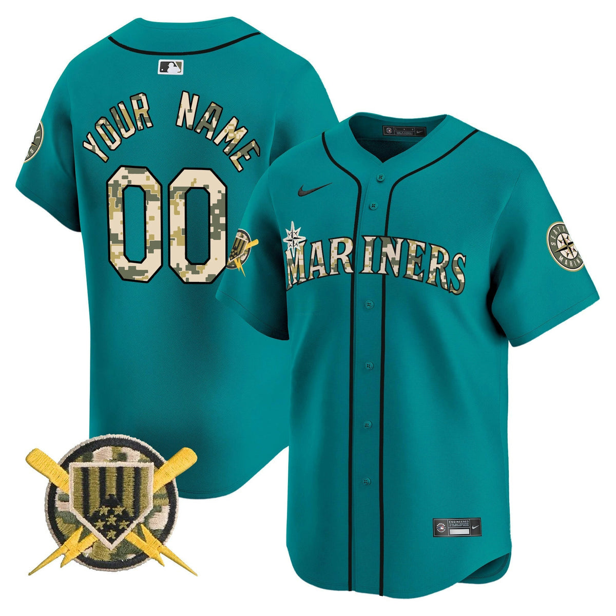 MLB Seattle Armed Forces Day Vapor Premier Limited Jersey