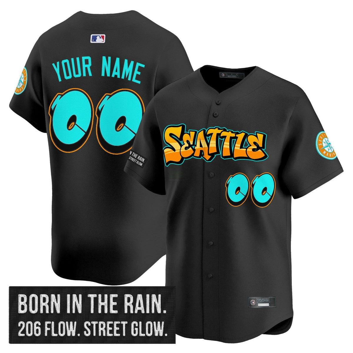 MLB Seattle ‘Graffiti Emerald Drop Edition’ Vapor Premier Limited Jersey