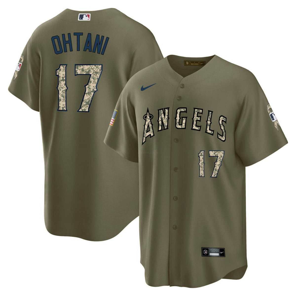 MLB Shohei Ohtani Los Angeles Salute To Service Jersey - Shohei Ohtani