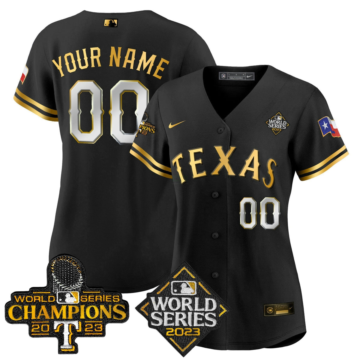 MLB Texas 2023 World Series Champions Flex Base Jersey V4