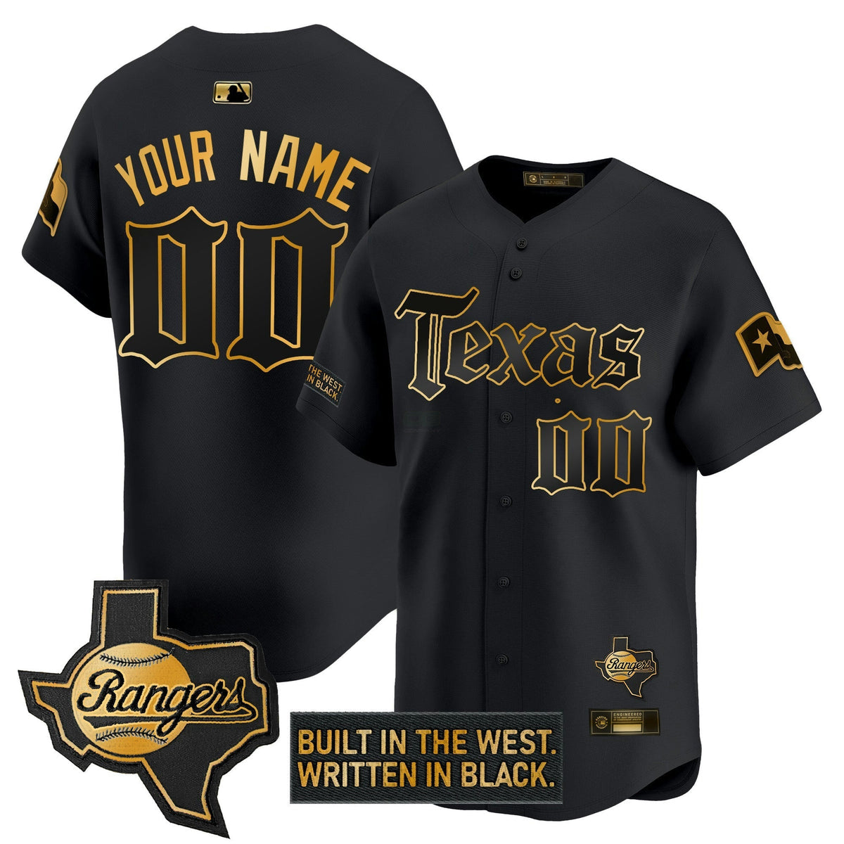 MLB Texas ‘Gothic Frontier Edition’ Gold Vapor Premier Limited Jersey