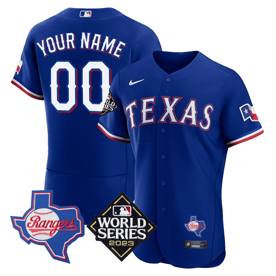 MLB Texas Texas State & 2023 World Series Patch Jersey