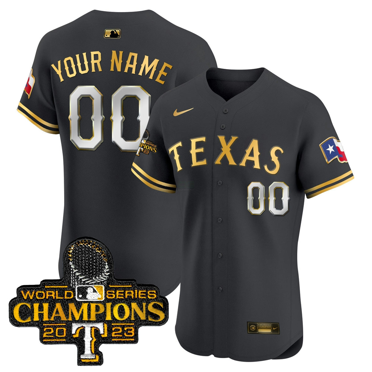 MLB Texas World Series Champions Vapor Premier Elite Jersey