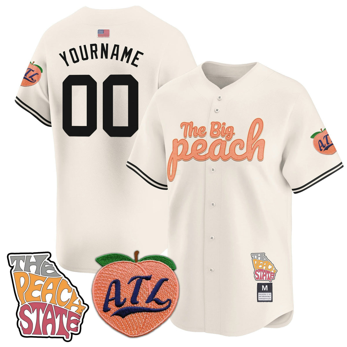 MLB Atlanta Braves The Big Peach Vapor Premier Limited Jersey