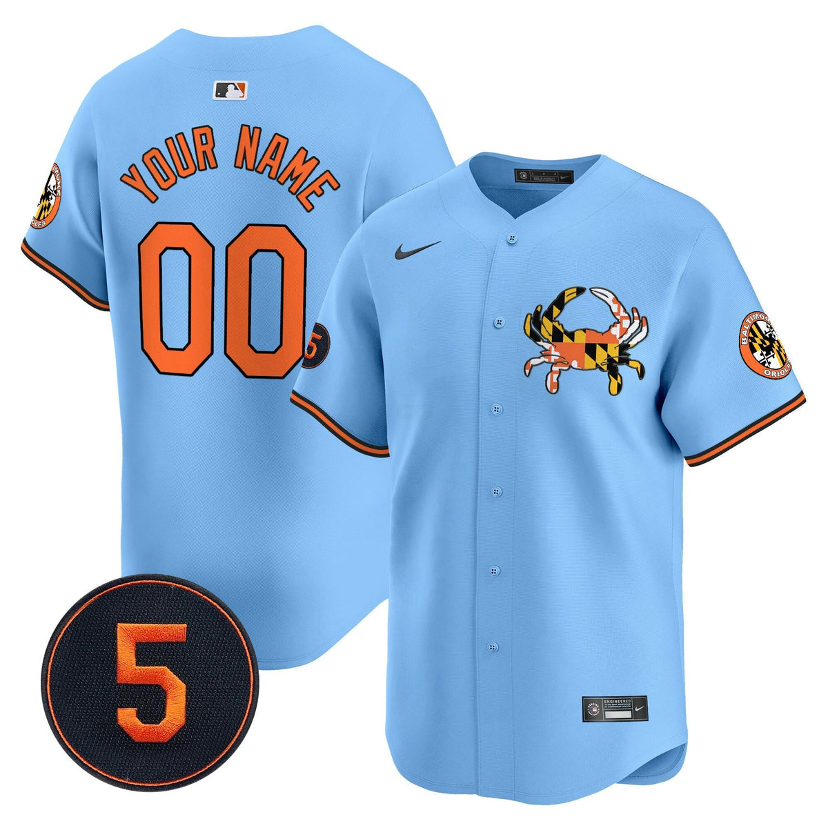 MLB Unisex Baltimore Robinson Patch Vapor Premier Limited Jersey V3 - Custom